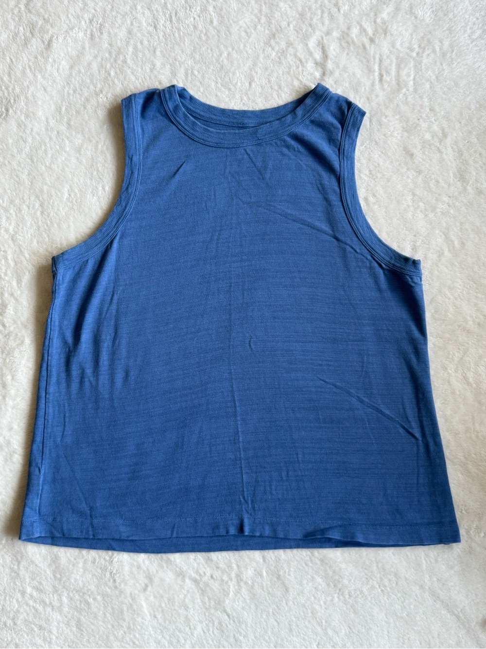 LOFT Blue Crewneck Sleeveless Tank Top XL